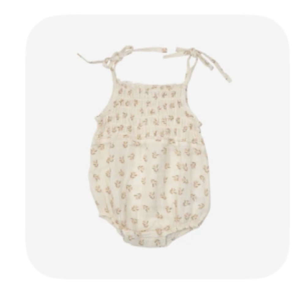 Angel Dear Tie Strap Cream Floral Baby Bubble